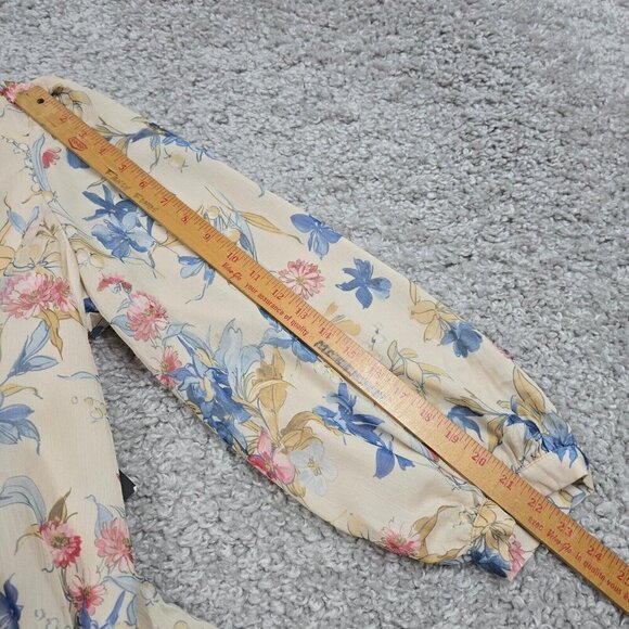 Tuckernuck Floral Drop Waist Mini Dress‎ XXL Ruffle Lined Cottagecore Boho Chic - Picture 14 of 16